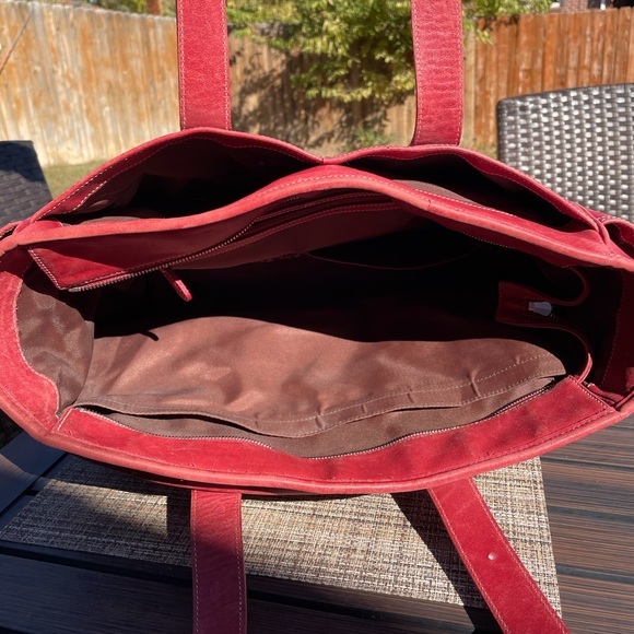 Coach Red Leather Bag - Picture 4 of 11